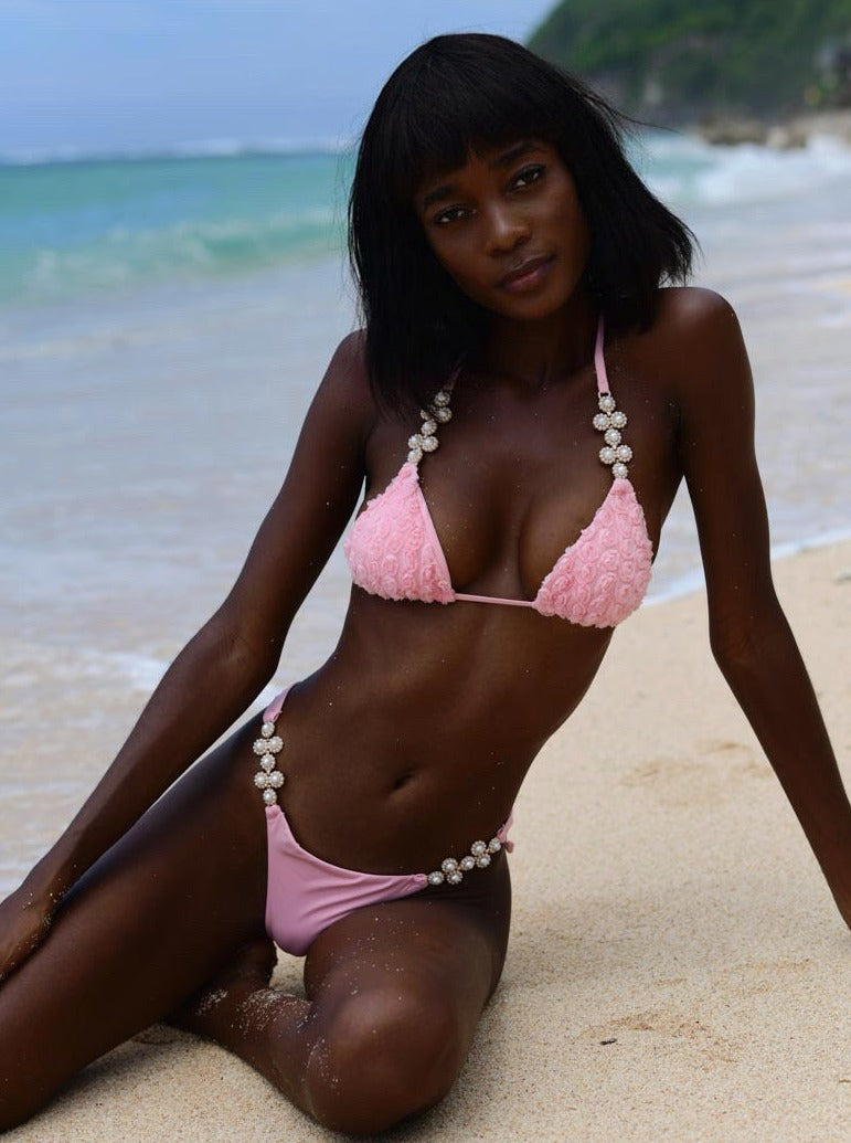 Bellamy Triangle Bikini Top - Rose